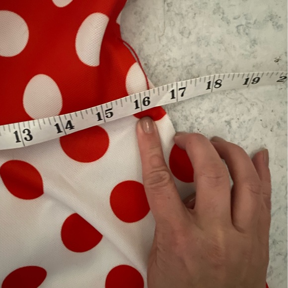 Vintage orange polka dot dress - Picture 6 of 7